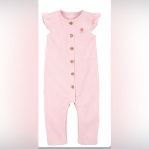 Pink baby girl jumpsuit from carters